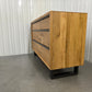 Oak Furnitureland Natural Solid Oak & Metal 6 Drawer Chest, MAINE Range RRP £699