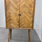 Oak Furnitureland Brushed & Glazed Oak Drinks Cabinet Parquet Range RRP £649