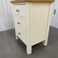 Cotswold Company Oak Top & Classic Cream Painted 3 Drawer Bedside Table