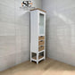 Oak & Solid Wood Frames Bathroom High Cabinet, Chester Pure white Range RRP £550