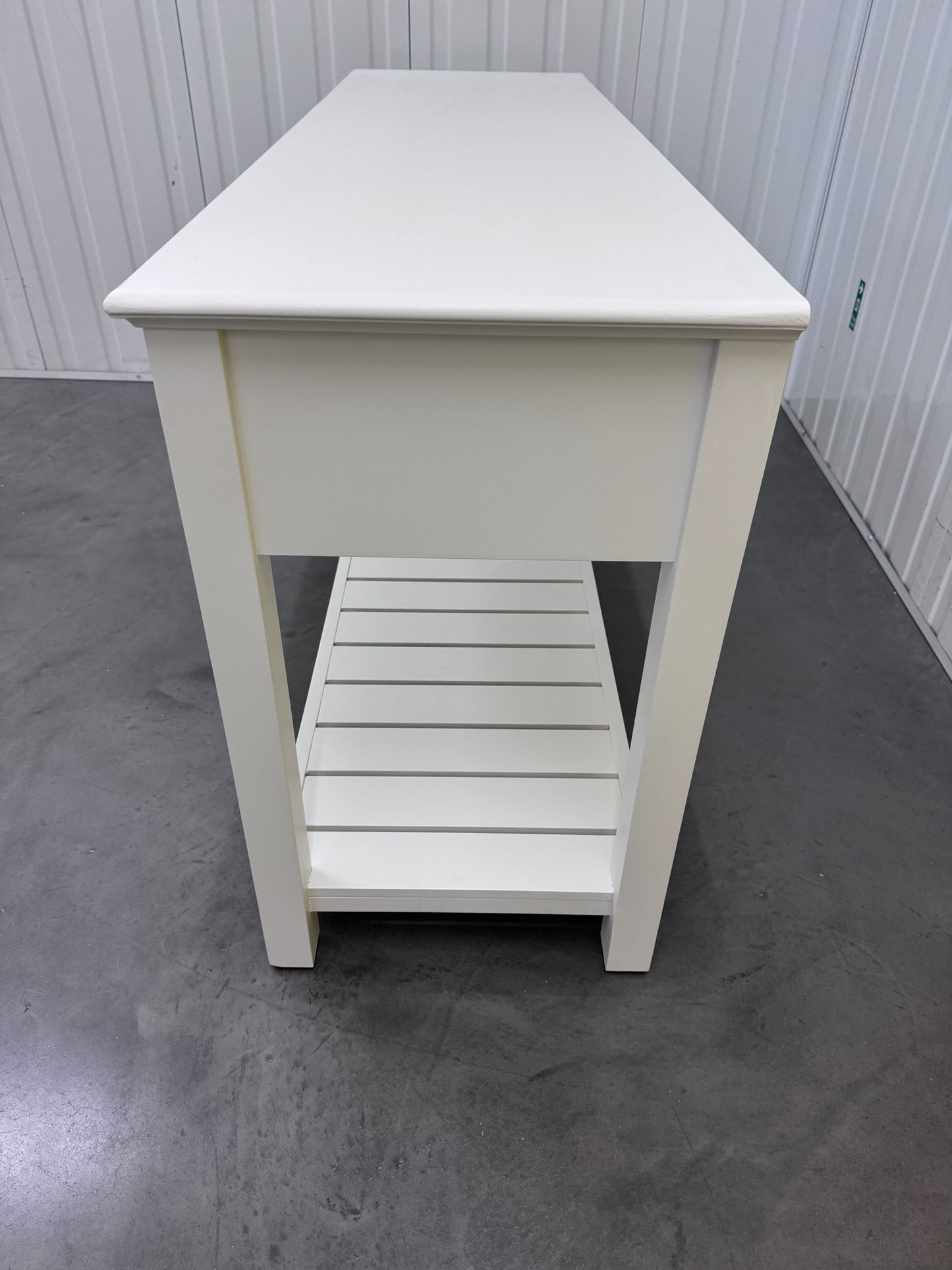 Solid Wood Frame & Warm White Painted Large Console Table RRP £499