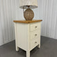 Cotswold Company Oak Top & Classic Cream Painted 3 Drawer Bedside Table