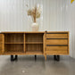 Oak Furnitureland Natural Solid Oak & Metal Legs Extra Large Sideboard Maine Range RRP £749