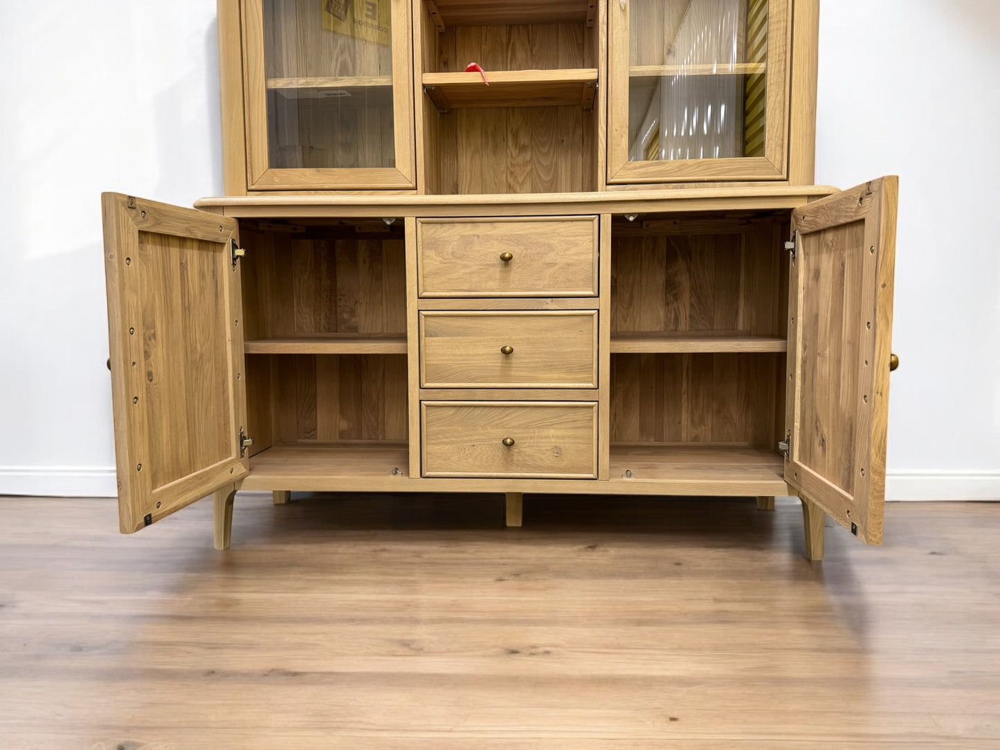 Oak Furnitureland Light Natural Solid Oak Large Dresser Newton Range RRP £1499