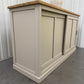 Oak Furnitureland Oak Top & Grey Painted Sideboard with Brass Coloured Hardware Henley Range RRP £649