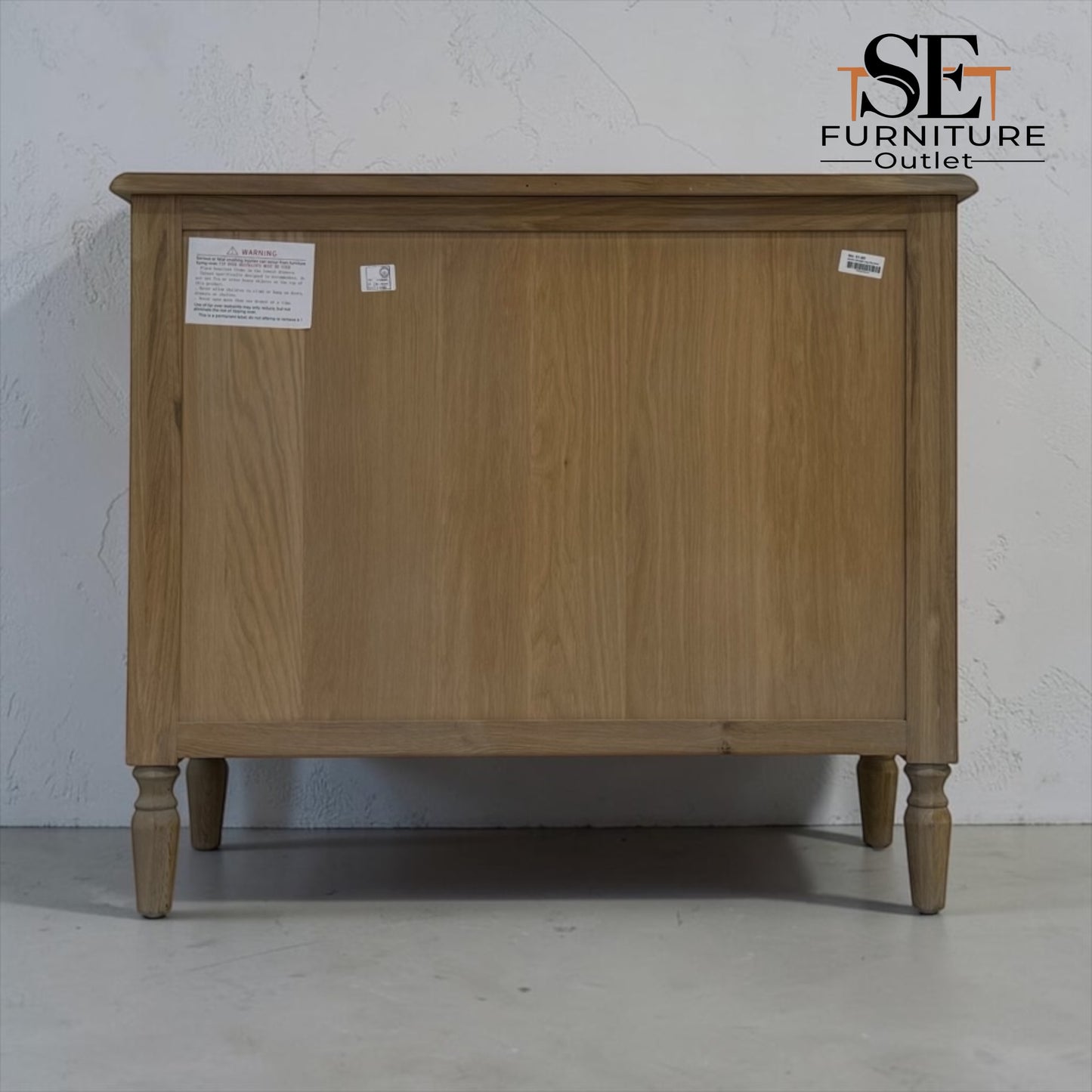 Solid Oak Frame Limewashed Finish Small Sideboard, Camille Limewash Range RRP £750