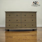 Smoked Oak Low & Wide 6 Drawer Chest, Winchcombe Range RRP £1199
