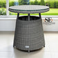 Moda Furnishings Premium Quality Single Bistro Table with Glass Top