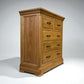 Natural Solid Oak 5 Drawer Chest, Canterbury Range From Oak Furnitureland RRP £599