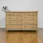 Solid Oak Frames with Oak Veneer 10-Drawer Chest in Whitewashed Finish, Inglesham Range, RRP £1250