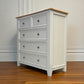 Natural Solid Oak & Painted 5 Drawer Chest, From Oak Furniture Superstore