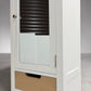 Oak & Solid Wood Frames Bathroom High Cabinet, Chester Pure white Range RRP £550