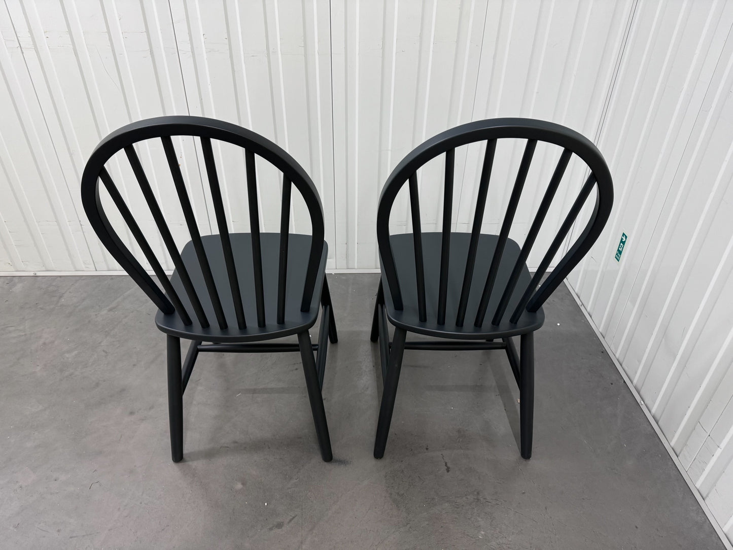 Cotswold Company Nordic Oak Curved Back Charcoal Dining Chairs RRP £150 Each