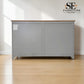 White Wax Finished Oak Top & Solid Wood Frames 10 Drawer Chest, Chester Dove Grey Range RRP £1099