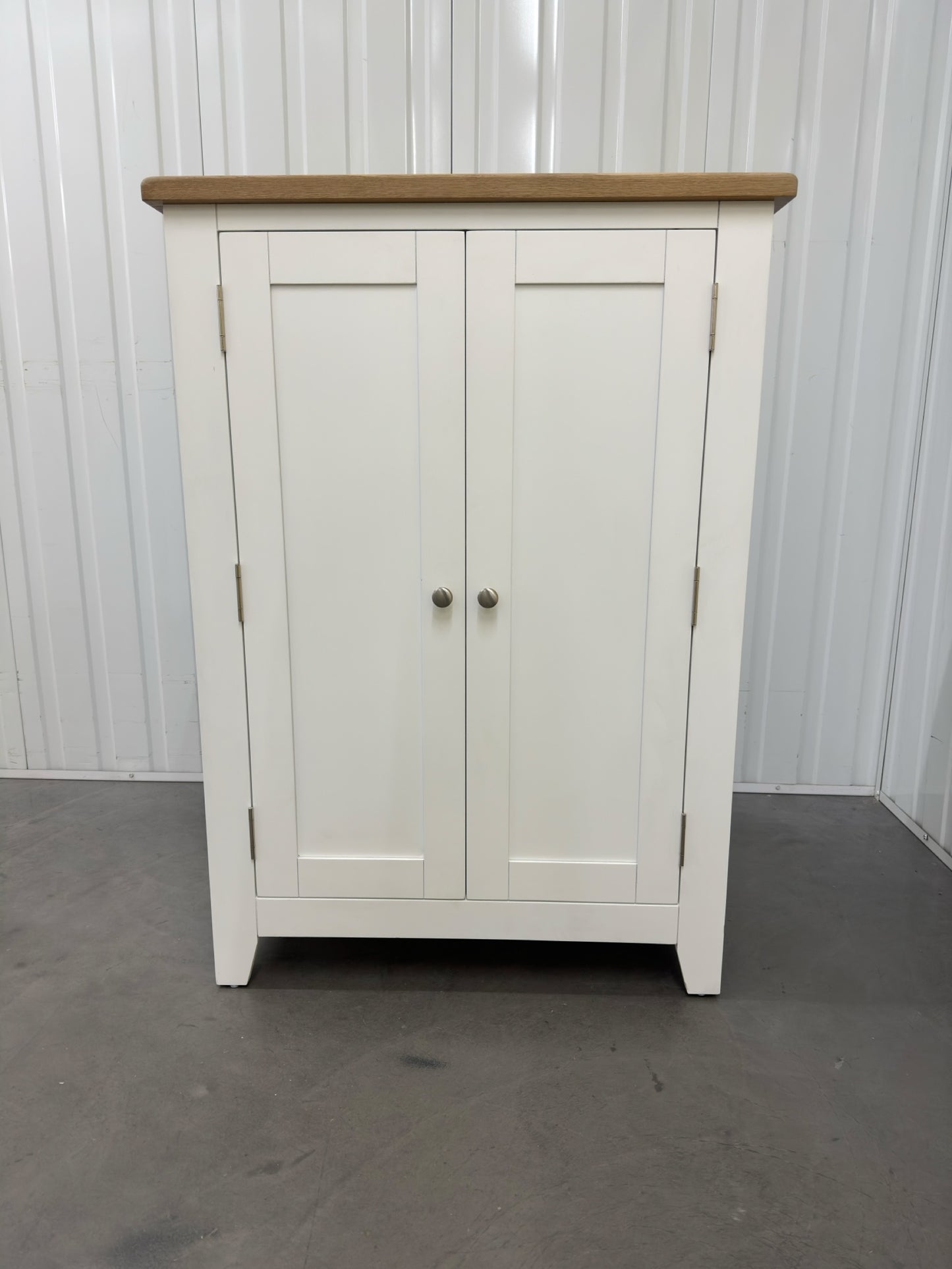 Cotswold Company Oak Top & Pure White Painted Large Shoe Cupboard RRP £525