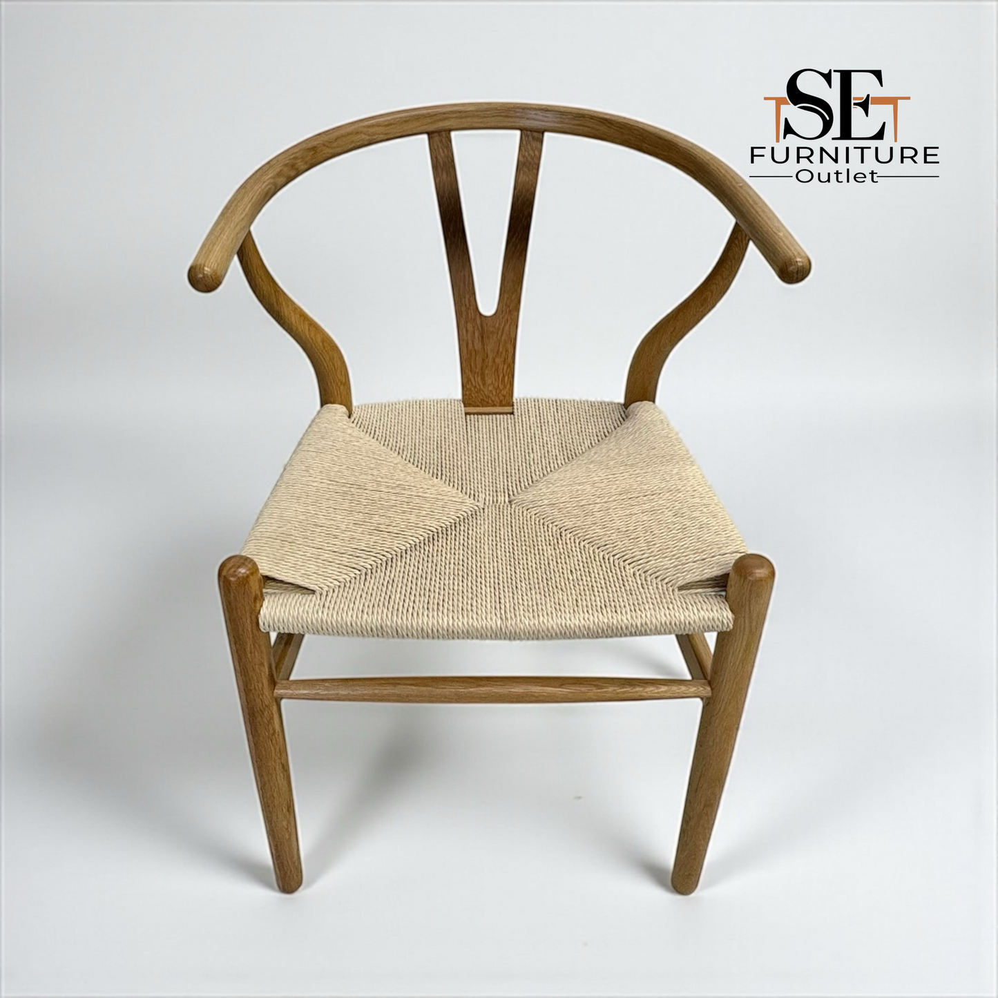 Set of 4 Natural Oak Woven Fabric Dining Chairs, From Oak Furnitureland RRP £220 Each