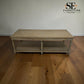Grey-toned Limewashed Finish Solid Oak & High-Quality Oak Veneer Large Coffee Table, Camille Range, RRP £750