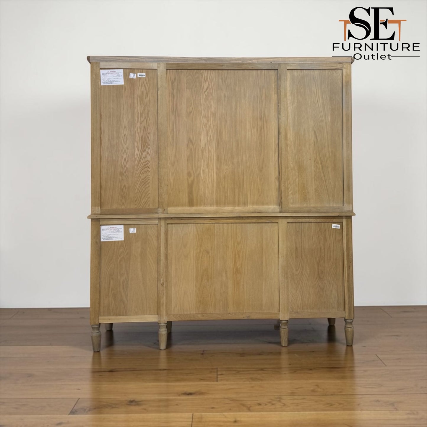 Grey-toned Limewash Finished Oak and High-Quality Oak Veneer Grand Dresser, Camille Range, RRP £2400