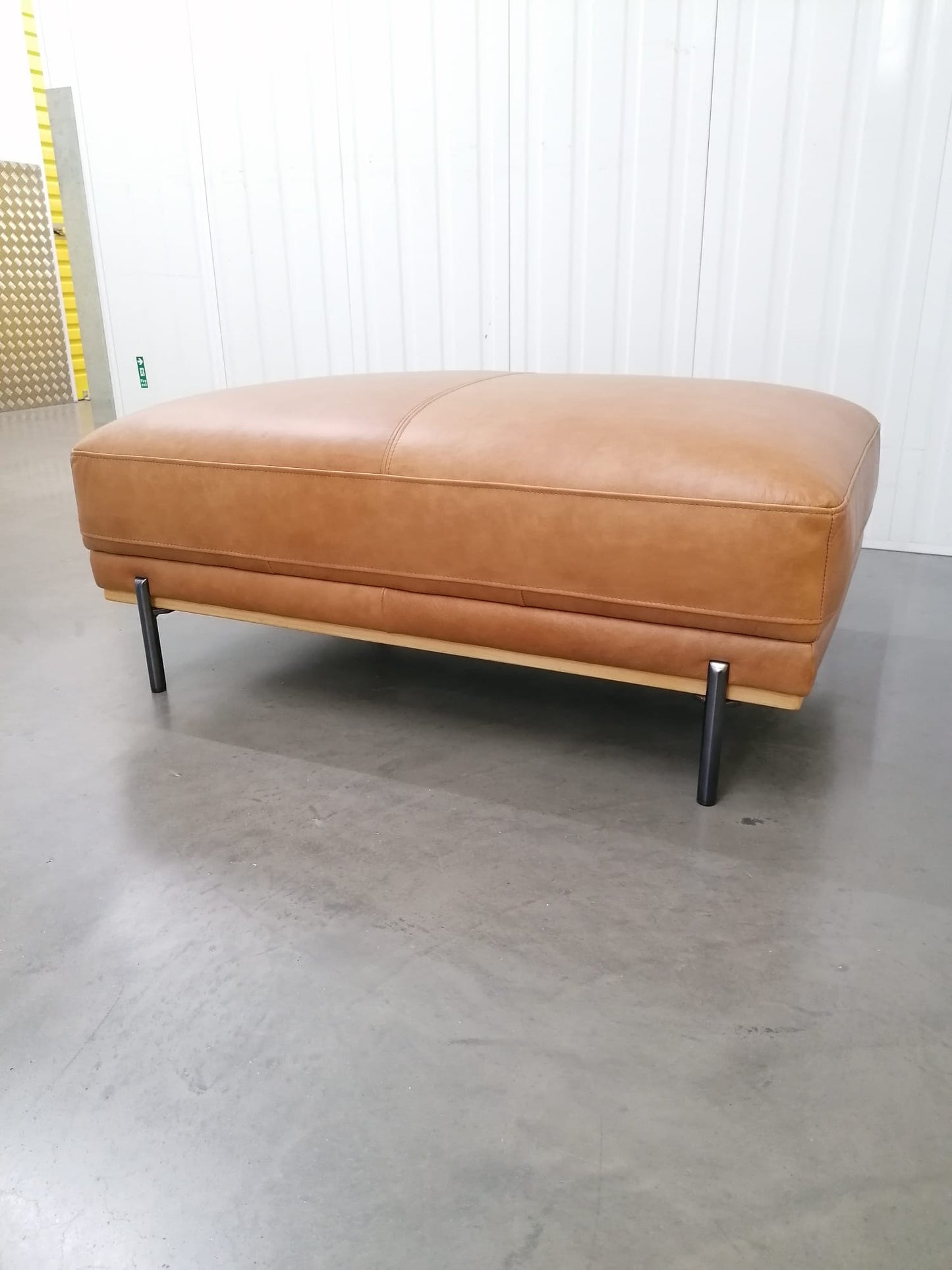 Oak Furnitureland Modish Vintage Tan Leather Footstool £599