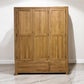 Oak Furnitureland Natural Solid Oak Triple Wardrobe Romsey Range RRP £1499
