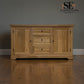 Natural Solid Oak Large Sideboard Brennan Range by Oak Furnitureland, RRP £769