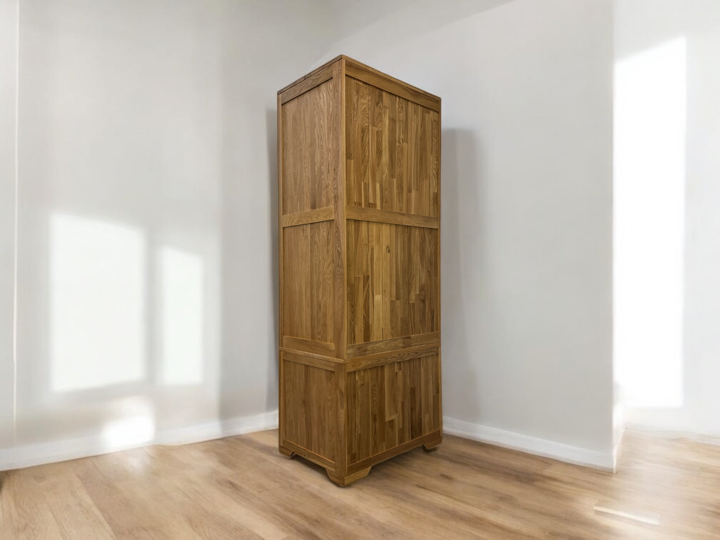 Oak Furnitureland Natural Solid Oak Slim Kitchen Larder Bevel Range RRP £1049
