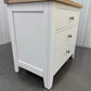 Cotswold Company Oak & Warm White Painted 3 Drawer Jumbo Bedside Table RRP £299