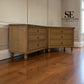Set of 2 Solid Oak & Quality Oak Veneer Wide Bedside Tables from the Elkstone Mellow Oak Range RRP £700