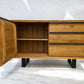 Natural Solid Oak & Metal Small Sideboard, Maine Range From Oak Furnitureland RRP £529