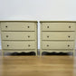 Cotswold Company Solid Oak French Grey Painted Chests Of Drawers Camille Range RRP £699 Each