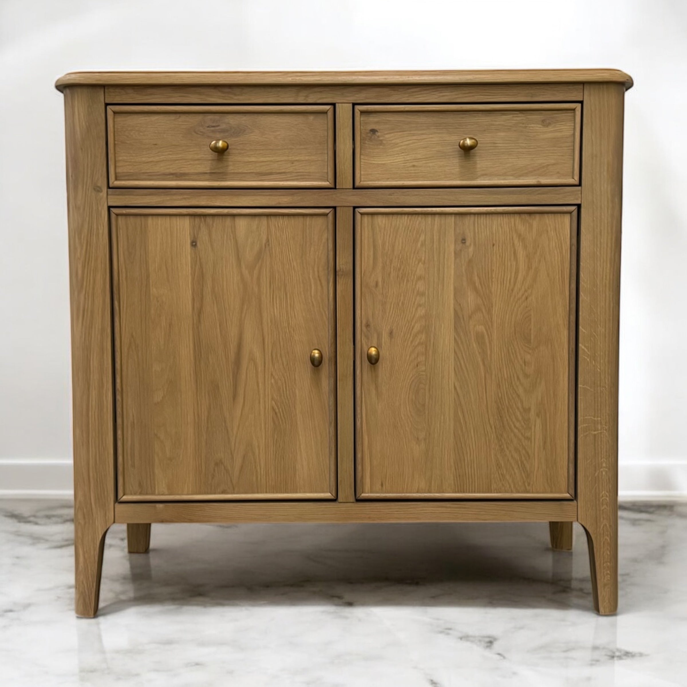 Light Natural Solid Oak Small Sideboard Newton Range From Oak