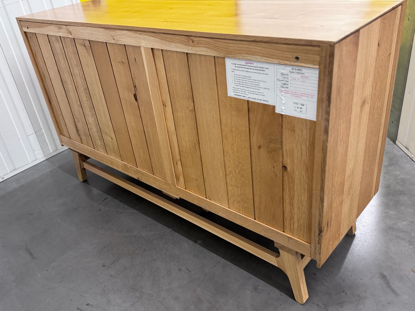 Oak Furnitureland Natural Solid Oak Sideboard Ellipse Range RRP £619