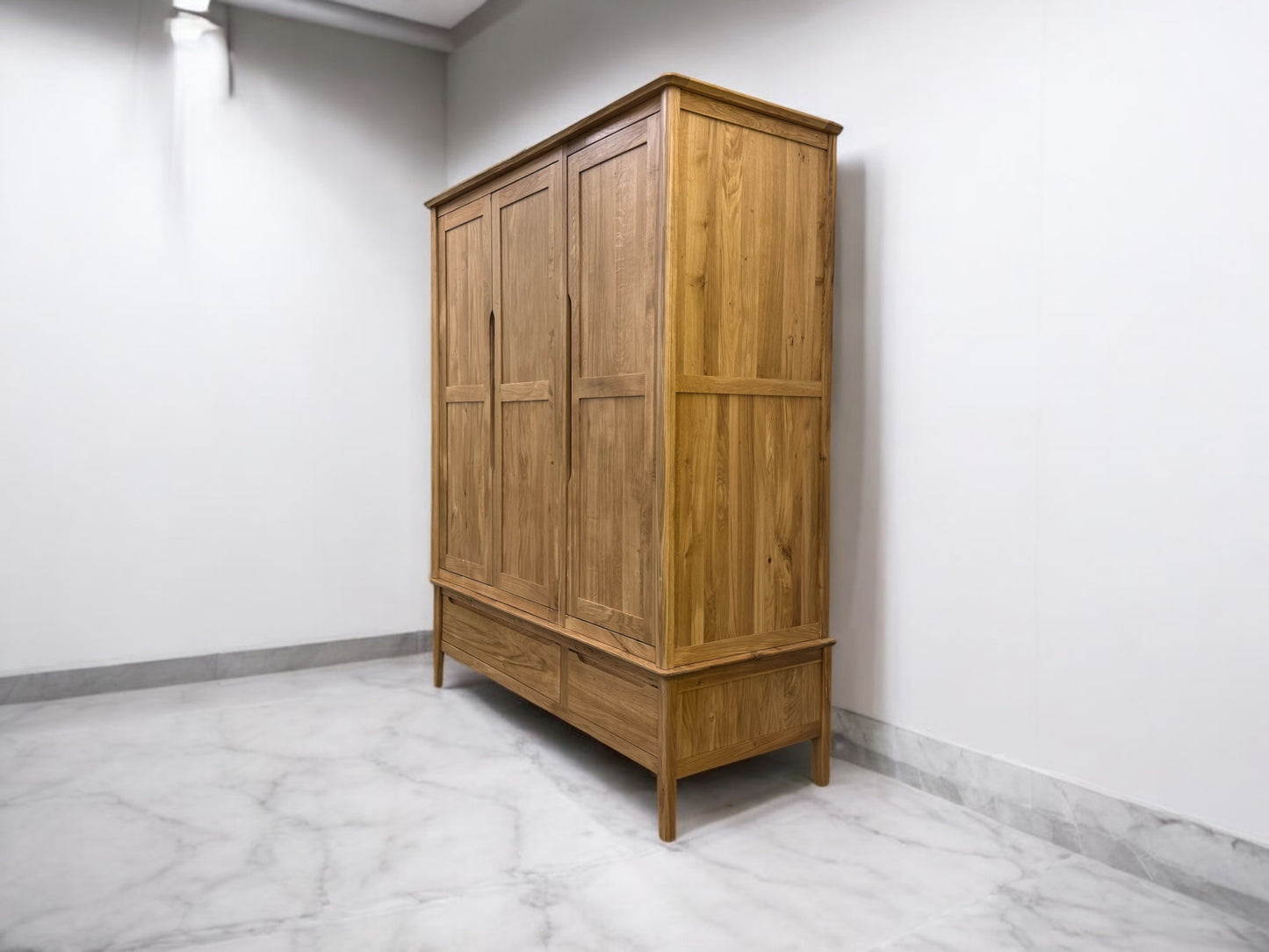 Natural Solid Oak Triple Wardrobe Copenhagen Range From Oak Furnitureland RRP £1499