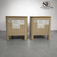 Smoked Oak & Painted Bedside Tables Otto Range From Oak Furnitureland RRP £538