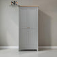 Solid Oak Top & Solid Wood Frames Utility Cupboard from the Chester Dove Grey Range RRP £999
