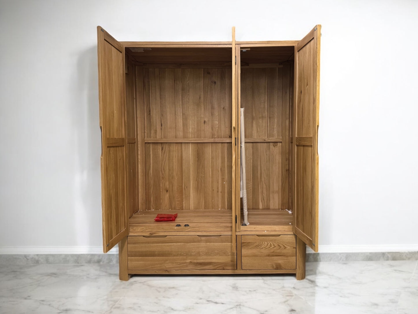 Oak Furnitureland Natural Solid Oak Triple Wardrobe Romsey Range RRP £1499