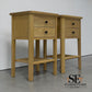 White Wax Finished Solid Oak & Premium Oak Veneer Bedside Tables, Berkeley Nordic Oak Range RRP £500