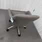 Upholstered Office Chair Grey Linen With Stylish Chrome Base RRP £179