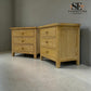 Set of 2 Whitewashed Oak Jumbo Bedside Tables from the Inglesham Range, RRP £700
