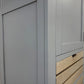 Solid Oak Top & Solid Wood Frames Narrow Larder, Chester Dove Grey RRP £999