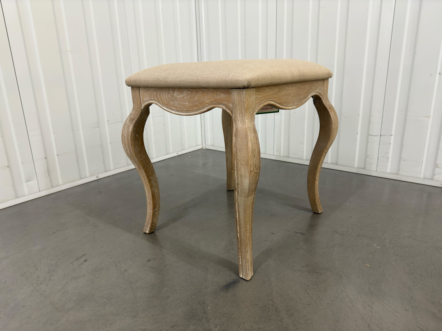 Gallery Direct Casablanca Dressing Table Stool in Limed Oak RRP £189