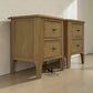 Set of 2 Light Natural Solid Oak 2-Drawer Bedside Tables, Newton Range, from Oak Furnitureland RRP £598