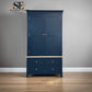 Oak & Solid Wood Frames Double Larder, Chester Midnight Blue Range RRP £1499