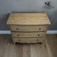 Solid Oak Frame Limewashed Finish 3 Drawer Chest, Camille Limewash Range RRP £799