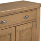 Smoked Oak 4-Door Sideboard with Chunky Oak Tops and Rounded Corners