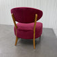 Crimson Velvet Fabric Casual Chair With Solid Oak Frame RRP £589