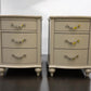 Bentleys Solid Wood & Grey Painted 3 Drawer Bedside Tables RRP £792