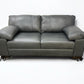 Oak Furnitureland Luxurious Italian Caruso Slate Leather Sofa Matera Range RRP £2299