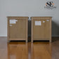 Grey-toned Limewashed Finish Solid Oak & High-Quality Oak Veneer Bedside Tables, Camille Range RRP £799