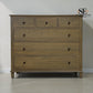 Smoked Solid Oak & Oak Veneer 6 Drawer Chest of Drawers, Bibury Smoked Oak Range, RRP £899